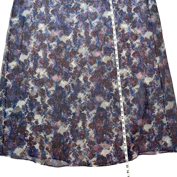 Vintage Dalani II Sheer Floral Maxi Dress 70s Boho Ethereal Size 12 USA Made - Picture 10 of 12